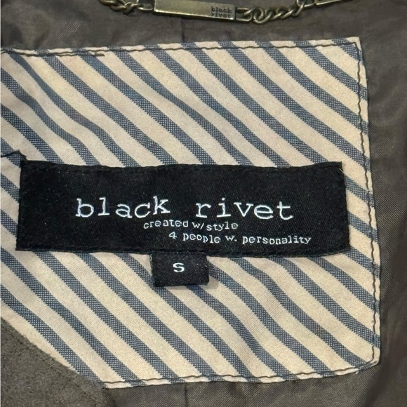 EUC Brown suede Black Rivet High End jacket small - Picture 3 of 4